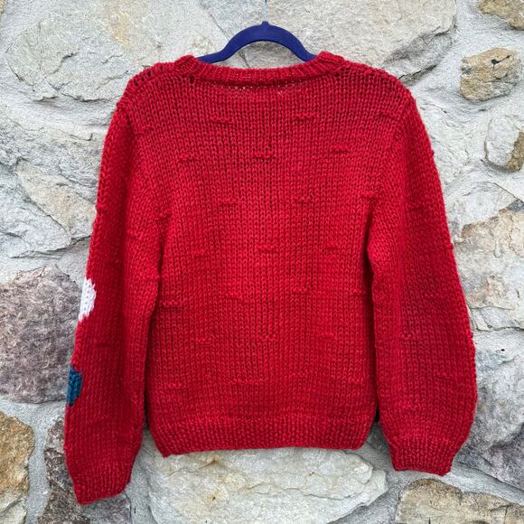 Vintage 90s Can Two Valentine’s Day heart sweater size small - Picture 4 of 6